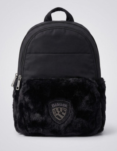 Blauer zaino in nylon ed ecopelliccia F6WAVE05/PAD [dd538236]