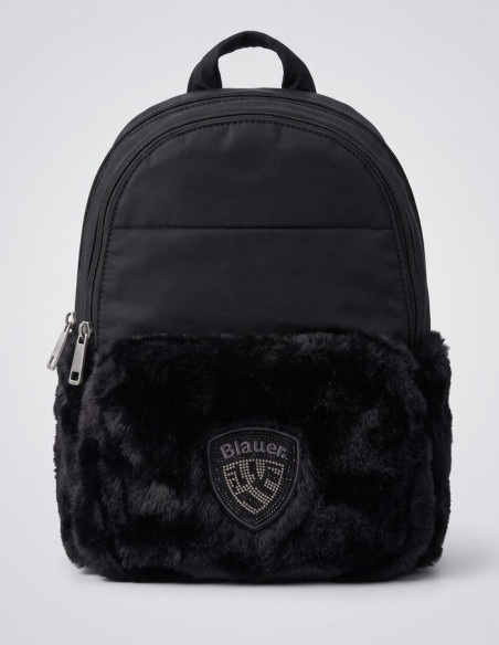 Blauer zaino in nylon ed ecopelliccia F6WAVE05/PAD [dd538236]