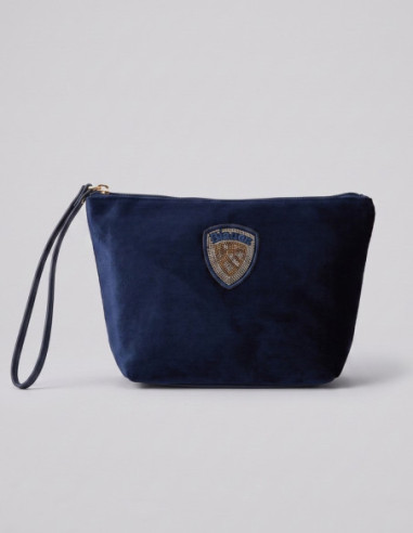 Blauer pochette in velluto F6DEBBY01/CLU [042affe8]