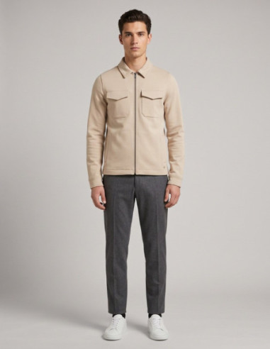 Markup felpa overshirt in misto cotone con zip MK9920007 [a2f24f3a]