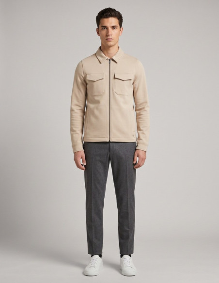 Markup felpa overshirt in misto cotone con zip MK9920007 [a2f24f3a]