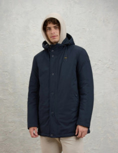 Blauer parka con cappuccio removibile Chester 26WBLUK03062-005480 [77b9b455]
