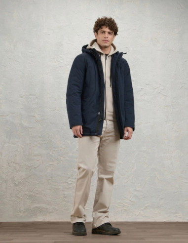 Blauer parka con cappuccio removibile Chester 26WBLUK03062-005480 [1982365c]