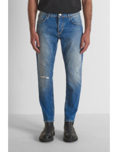 Antony Morato jeans slim fit alla caviglia in denim blu Argon MMDT00264-FA750624-W02316 [dfeaa087]