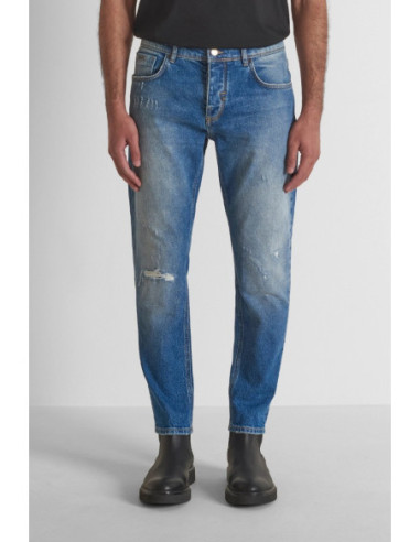 Antony Morato jeans slim fit alla caviglia in denim blu Argon MMDT00264-FA750624-W02316 [dfeaa087]