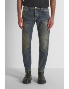 Antony Morato jeans slim fit alla caviglia in denim blu Argon MMDT00264-FA750624-W02318 [a7e7889c]