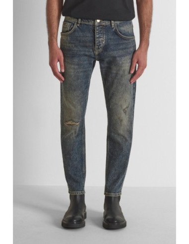 Antony Morato jeans slim fit alla caviglia in denim blu Argon MMDT00264-FA750624-W02318 [a7e7889c]