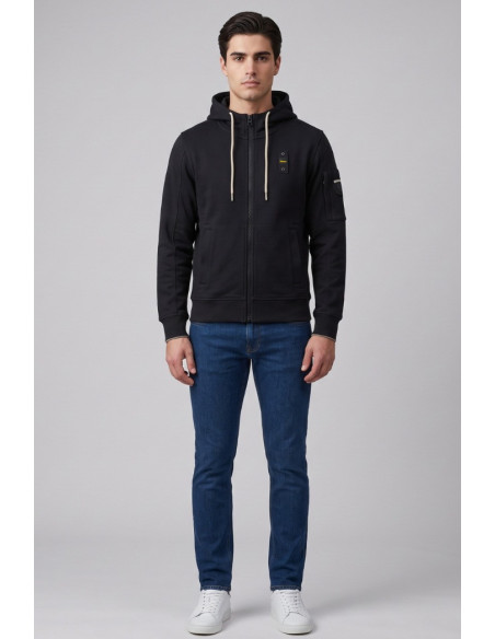Blauer felpa con tasca con zip Cardinton 26WBLUF02316-007963 [9cd14616]