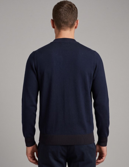 Markup maglia girocollo in cotone con intarsi punto vanisè MK2900035 [ad383b57]