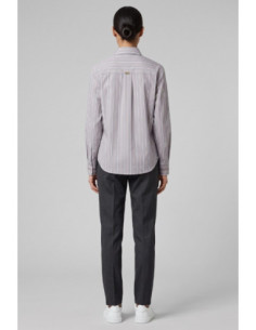 Markup camicia rigata in cotone con applicazioni MW2630003 [7cbadc81] 2