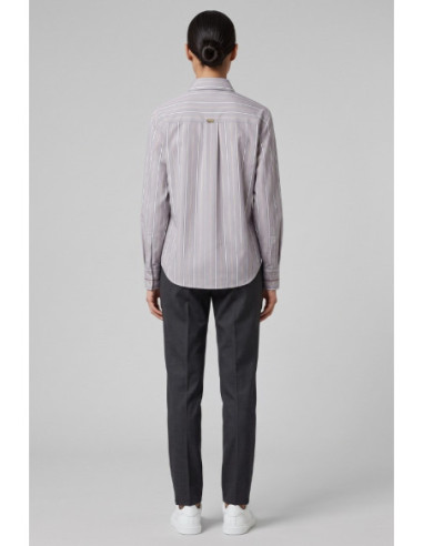 Markup camicia rigata in cotone con applicazioni MW2630003 [a59c9f8c]