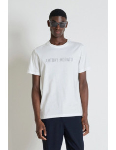 Antony Morato t-shirt regular in jersey con logo MMKS02703-FA100240 [b7789364]