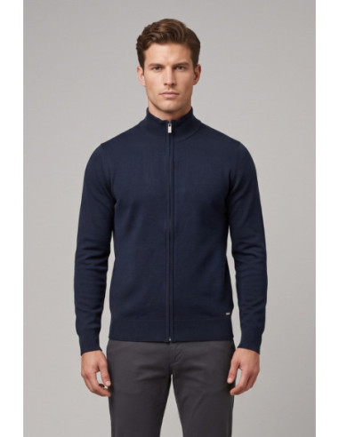 Markup cardigan lupetto con zip in misto viscosa MK20016 [f9f6c30b]