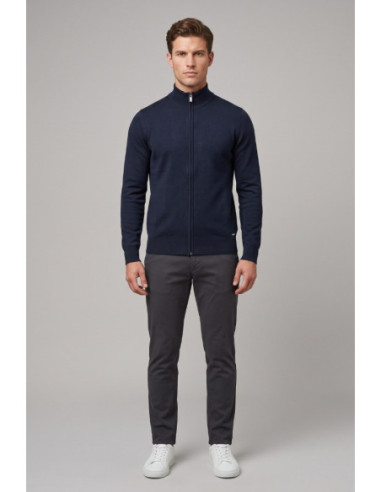 Markup cardigan lupetto con zip in misto viscosa MK20016 [97cd4102]