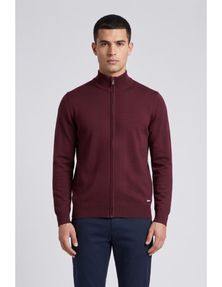 Markup cardigan lupetto con zip in misto viscosa MK20016 [7003aa09]