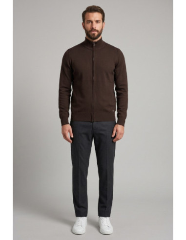 Markup cardigan lupetto con zip in misto viscosa MK20016 [55d156ef]
