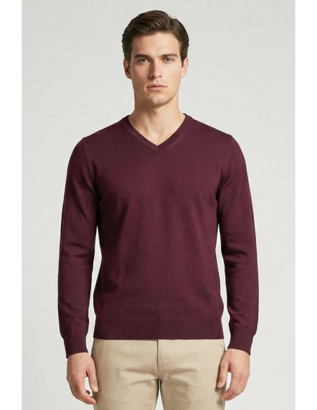 Markup maglia scollo a V in misto viscosa MK20011 [18217248]