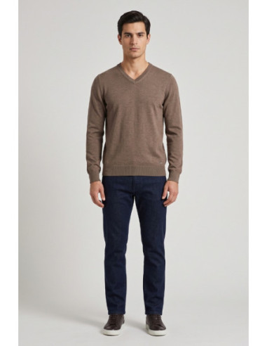 Markup maglia scollo a V in misto viscosa MK20011 [09530b76]