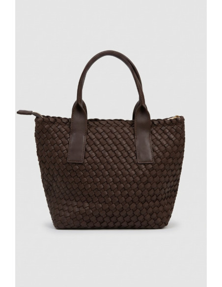 Blauer borsa tote con trama intrecciata F6HOMEXS01/NEO [b5d77dbb]