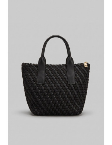 Blauer borsa tote con trama intrecciata F6HOMEXS01/NEO [c7d768dc]
