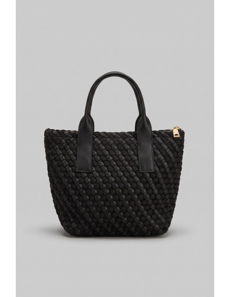 Blauer borsa tote con trama intrecciata F6HOMEXS01/NEO [c7d768dc]