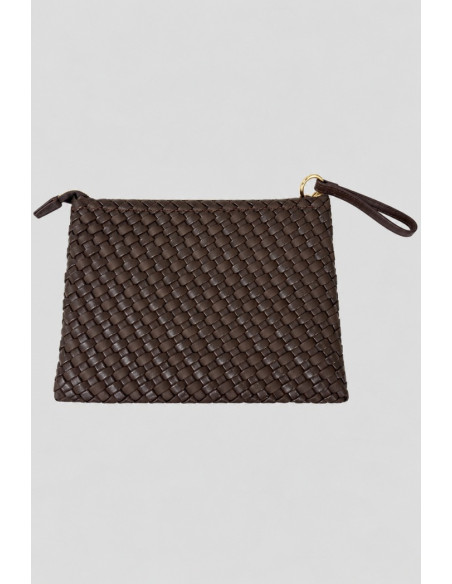Blauer pochette con trama intrecciata F6TUNG02/NEO [cdda55a0]