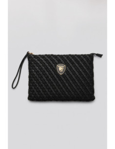 Blauer pochette con trama intrecciata F6TUNG02/NEO [66fc03ca]