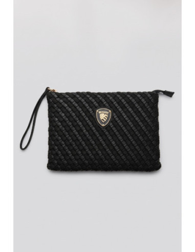 Blauer pochette con trama intrecciata F6TUNG02/NEO [66fc03ca]