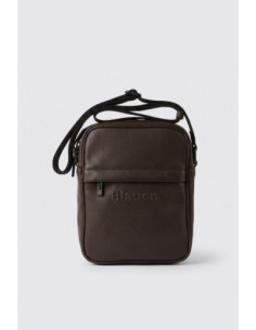 Blauer borsa a tracolla in ecopelle F6FORT03/BRO [e5a1e18e]