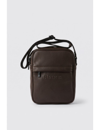 Blauer borsa a tracolla in ecopelle F6FORT03/BRO [e5a1e18e]