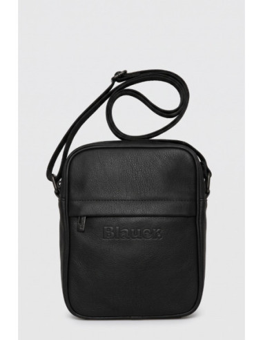 Blauer borsa a tracolla in ecopelle F6FORT03/BRO [97a1f4e9]