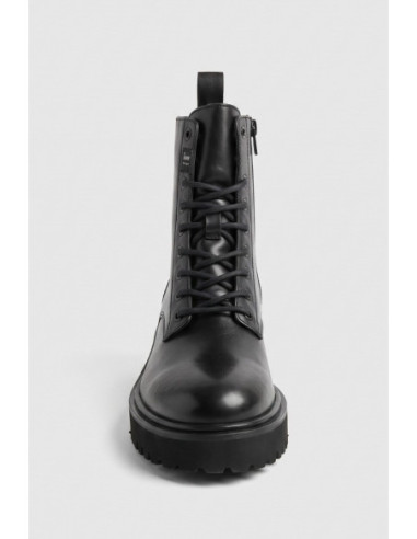 Blauer scarponcino anfibio stringato in pelle F6BUXTON04/LEA [fb7a1dfa]