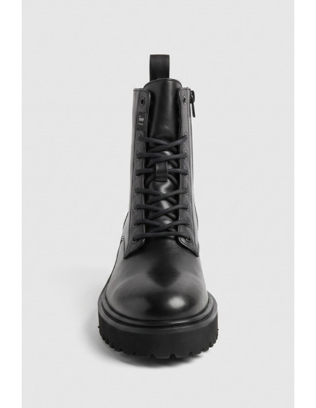 Blauer scarponcino anfibio stringato in pelle F6BUXTON04/LEA [fb7a1dfa]