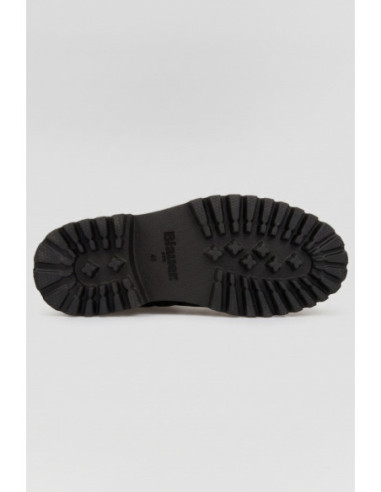 Blauer scarponcino stringato in suede con scudetto F6BUXTON05/SUE [db022eeb]