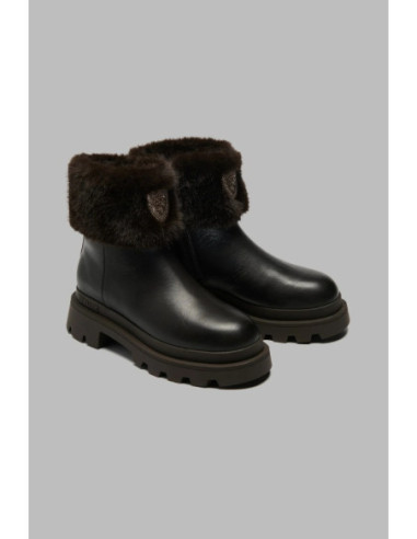 Blauer stivaletto con ecopelliccia F6KIMMEL10/NAP [cf3a3eba]