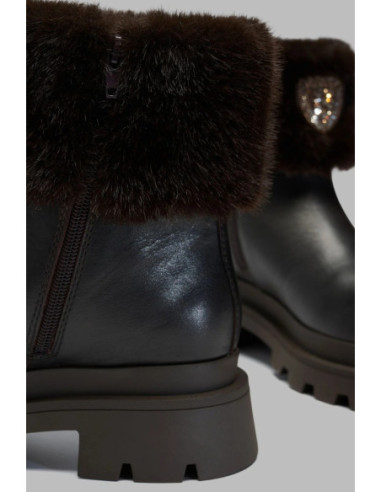 Blauer stivaletto con ecopelliccia F6KIMMEL10/NAP [7d77b8a0]