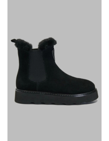 Blauer scarponcino chelsea con ecopelliccia F6KYLE03/SWA [546d783f]