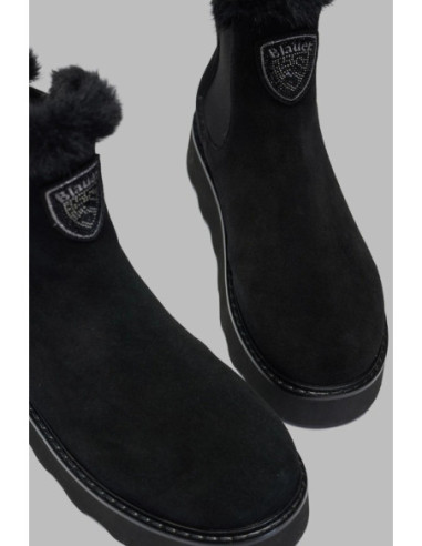 Blauer scarponcino chelsea con ecopelliccia F6KYLE03/SWA [3a56fa36]