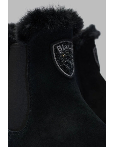 Blauer scarponcino chelsea con ecopelliccia F6KYLE03/SWA [3f06bd28]