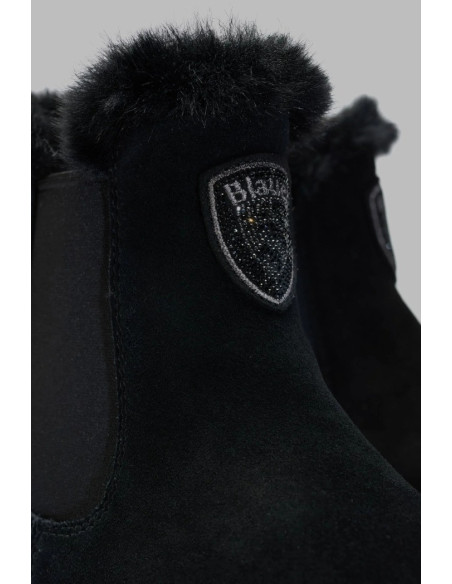 Blauer scarponcino chelsea con ecopelliccia F6KYLE03/SWA [3f06bd28]