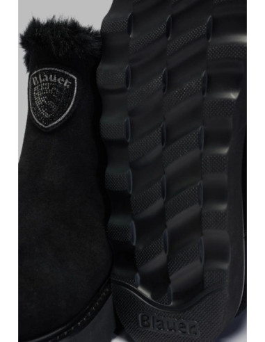 Blauer scarponcino chelsea con ecopelliccia F6KYLE03/SWA [881b7c2c]