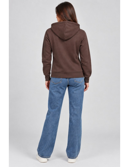 Markup felpa con cappuccio e zip in misto cotone MW9620001 [494ce64d]