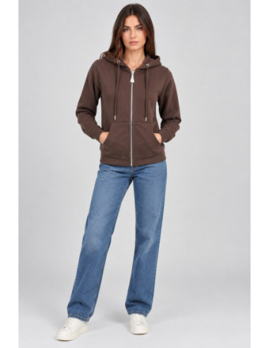Markup felpa con cappuccio e zip in misto cotone MW9620001 [fe512749]