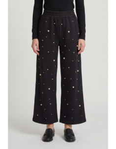 Phard pantalone in felpa largo con perle applicate 5446H1319 [1904fc1c]