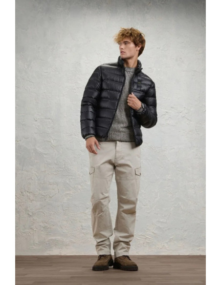 Blauer piumino con collo alla coreana Belmont 26WBLUC03047-006719 [bf87eece]
