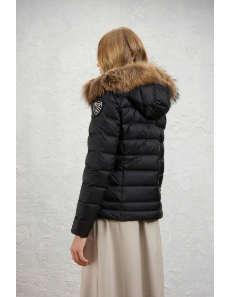 Blauer piumino a righe con cappuccio Arcadia 26WBLDC03038-006047 [a1941047]