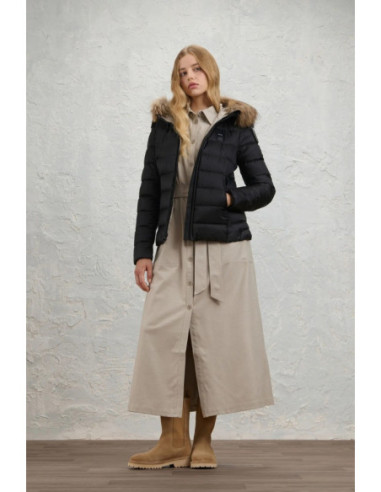 Blauer piumino a righe con cappuccio Arcadia 26WBLDC03038-006047 [1689d143]