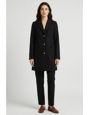 Markup cappotto in panno di misto lana e collo reverse MW9640601 [ff8630bf]