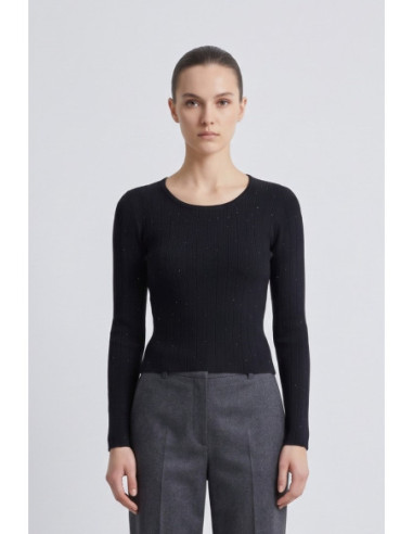 Phard maglia a costine con strass 4134PH113 [6109d407]