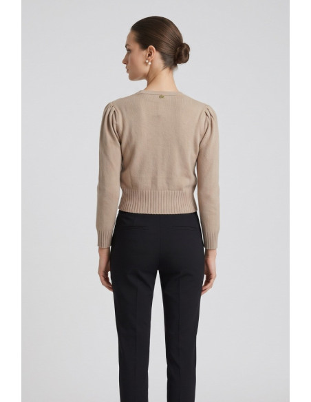 Phard cardigan 4 bottoni con inserti in pizzo 5758H1262 [a7d478d5]